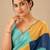 premium heavy chinon silk blend mirror work saree