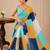 premium heavy chinon silk blend mirror work saree