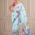 premium heavy chinon silk blend mirror work saree