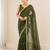Heavy star georgette beads & lace work saree