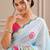 premium heavy chinon silk blend mirror work saree