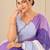 premium heavy chinon silk blend mirror work saree