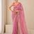Heavy star georgette beads & lace work saree