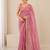 Heavy star georgette beads & lace work saree