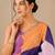 premium heavy chinon silk blend mirror work saree