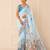 premium heavy chinon silk blend mirror work saree