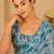 printed chinon silk blend mirror lace saree