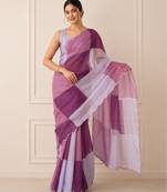 premium heavy chinon silk blend mirror work saree