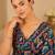 printed chinon silk blend mirror lace saree