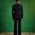 Navy blue embroidered imported suiting blazer set