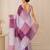 premium heavy chinon silk blend mirror work saree