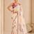 printed chinon silk blend mirror lace saree