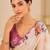 printed chinon silk blend mirror lace saree