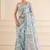 premium heavy chinon silk blend mirror work saree