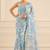 premium heavy chinon silk blend mirror work saree