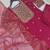 rani pink color fancy beads and embroidery and sequence work and ready maid lace border silk blend kurti set