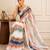 premium heavy chinon silk blend mirror work saree