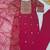 rani pink color fancy beads and embroidery and sequence work and ready maid lace border silk blend kurti set
