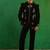 Classic black embroidered imported suiting jacket set