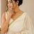 Heavy star georgette beads & lace work saree