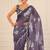premium heavy chinon silk blend mirror work saree