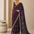 Heavy star georgette beads & lace work saree