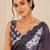 premium heavy chinon silk blend mirror work saree