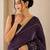 Heavy star georgette beads & lace work saree