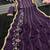 Heavy star georgette beads & lace work saree