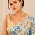 premium heavy chinon silk blend mirror work saree