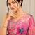 premium heavy chinon silk blend mirror work saree