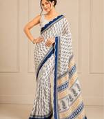 premium heavy chinon silk blend mirror work saree