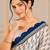 premium heavy chinon silk blend mirror work saree