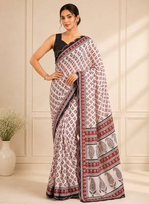 premium heavy chinon silk blend mirror work saree 1