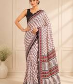 premium heavy chinon silk blend mirror work saree