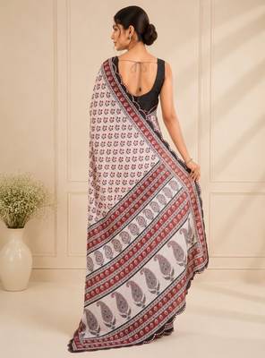 premium heavy chinon silk blend mirror work saree 4