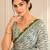 premium heavy chinon silk blend mirror work saree