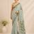 premium heavy chinon silk blend mirror work saree
