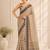 premium heavy chinon silk blend mirror work saree