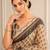 premium heavy chinon silk blend mirror work saree
