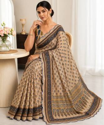 premium heavy chinon silk blend mirror work saree 4