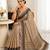 premium heavy chinon silk blend mirror work saree