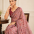 premium heavy chinon silk blend mirror work saree