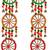 traditional pom pom with circle latkan hanging decorative (pack of 2) 