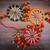 traditional pom pom with circle latkan hanging decorative (pack of 2) 