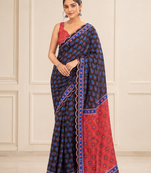 premium heavy chinon silk blend mirror work saree