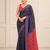 premium heavy chinon silk blend mirror work saree