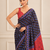 premium heavy chinon silk blend mirror work saree