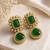 Vintage glow oxidized gold pearl drop earrings
