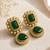 Vintage glow oxidized gold pearl drop earrings